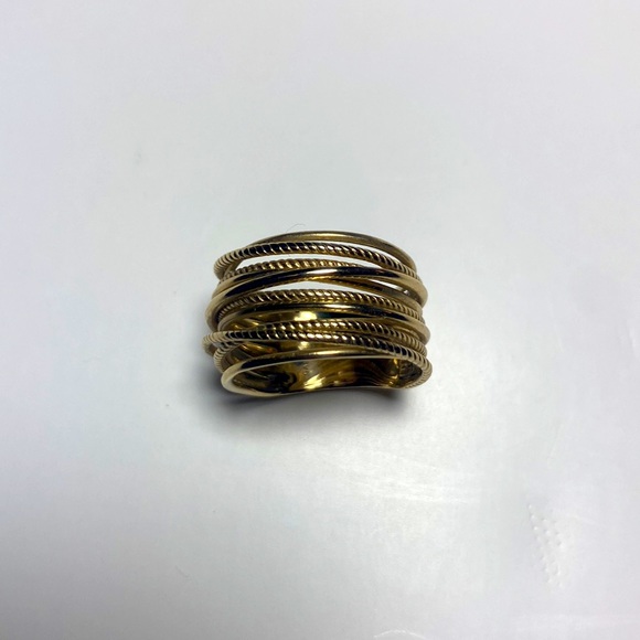 Gabriel and Co.  14K Yellow Gold Crisscross Twisted Rope Ring - Picture 10 of 11